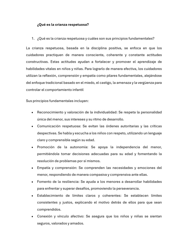 Guía de Crianza Respetuosa y Efectiva | PDF | Las emociones | Ciencias ...