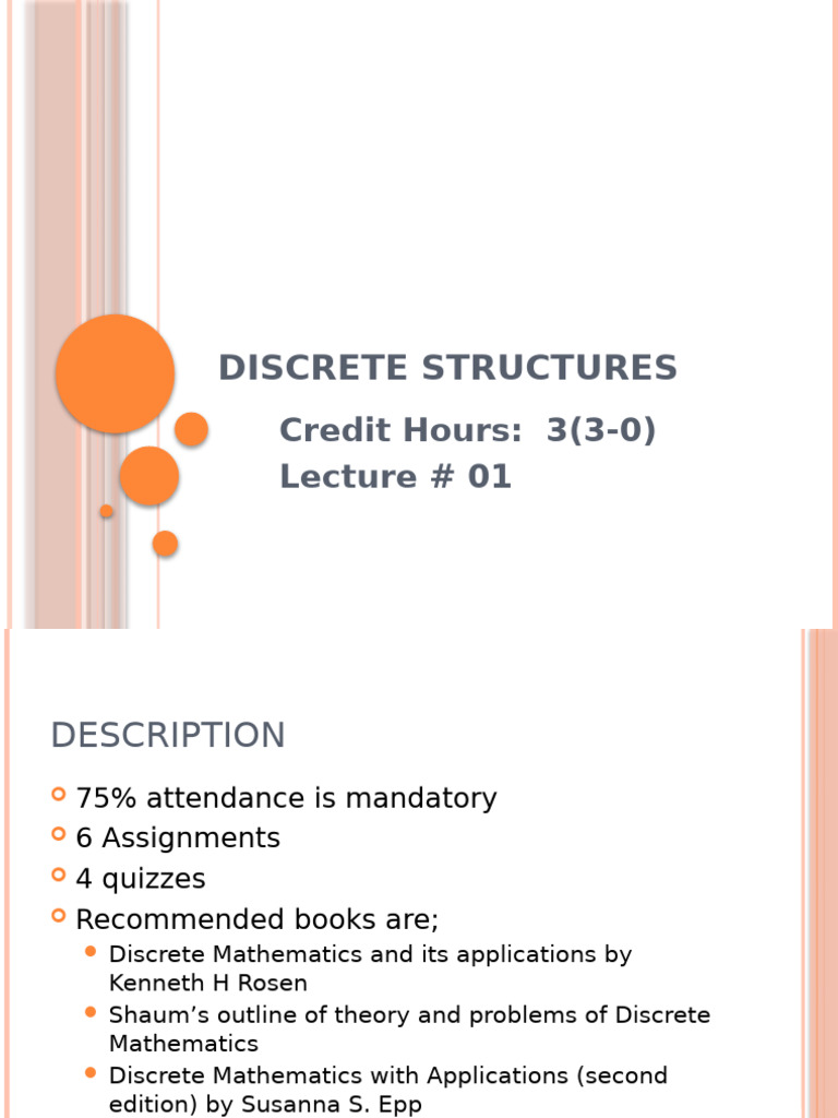 Introduction to Discrete Structures | PDF | Discrete Mathematics | Logic