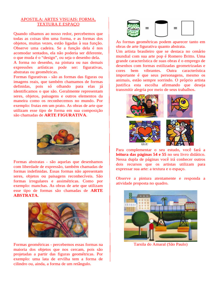 APOSTILA 3 Quinzena 6 D | PDF | Arte abstrata | Desenho