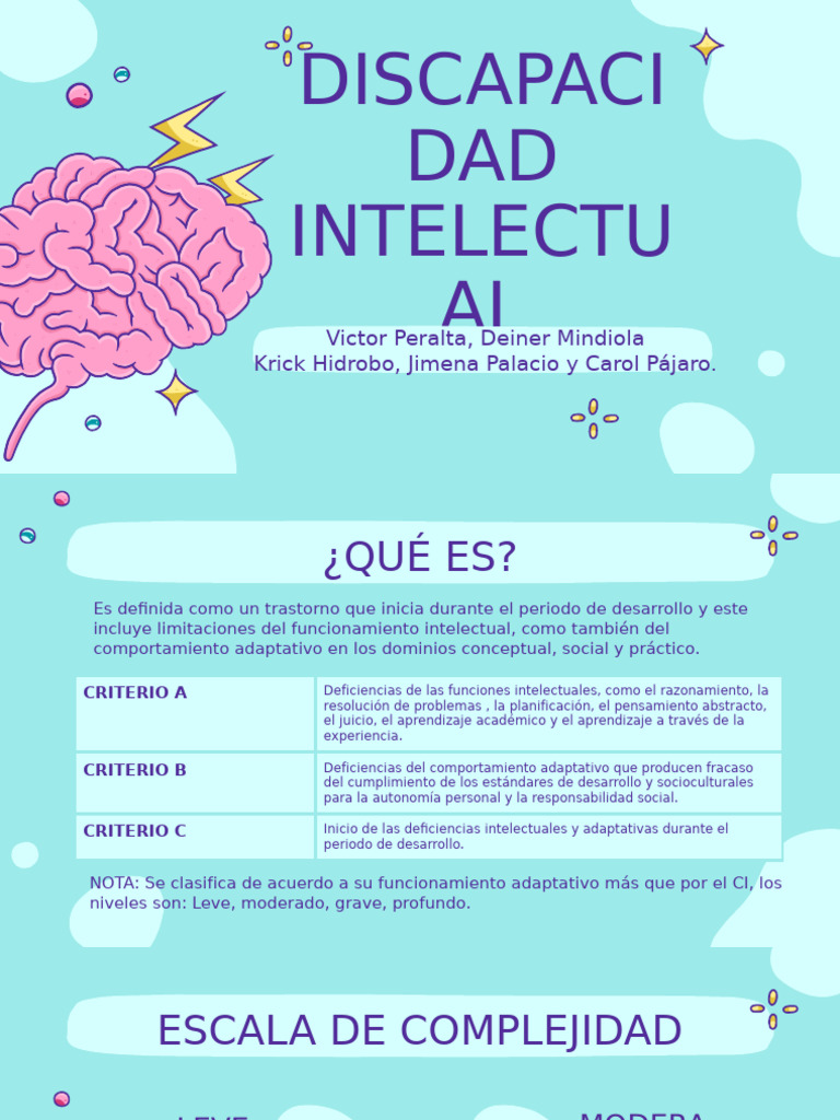 Discapacidad Intelectual: Criterios y Caso | PDF | Discapacidad ...