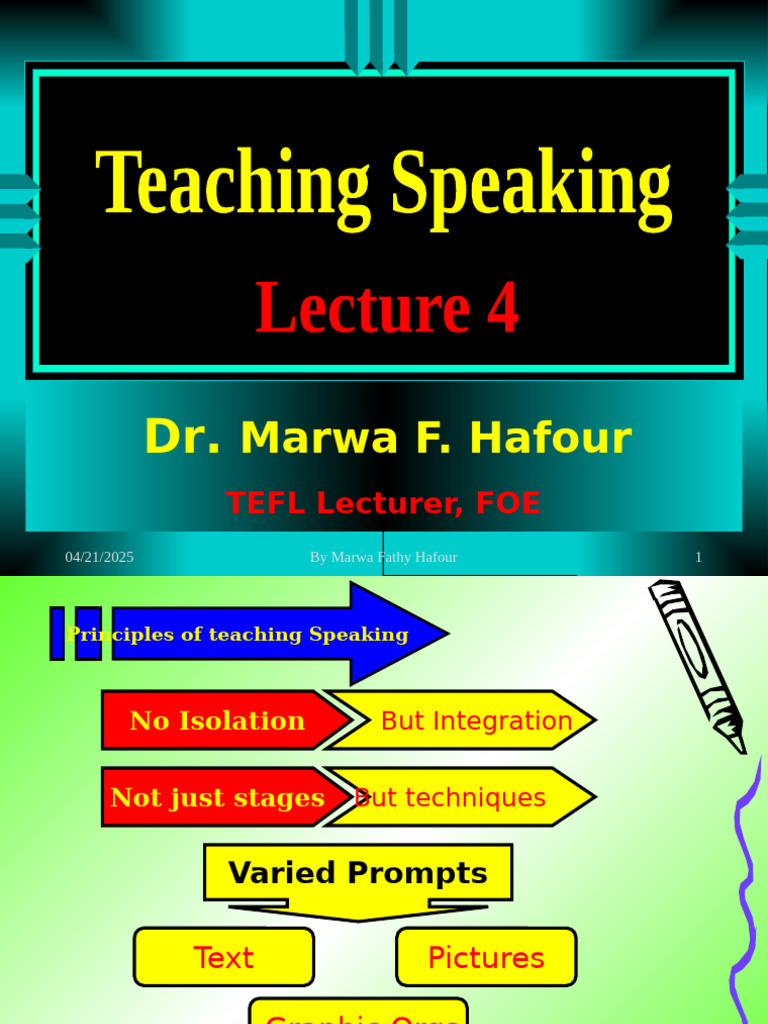 Teaching Speaking Techniques in TEFL | PDF | Learning | Human Communication