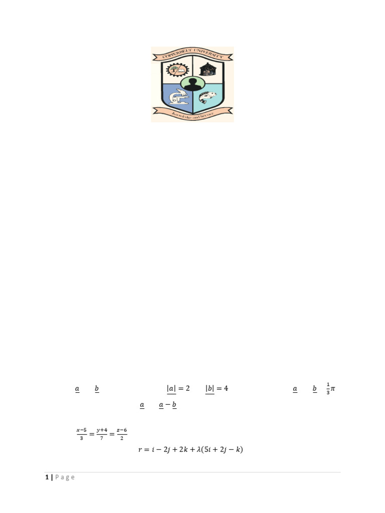 Computer Science Math Assignment MA 110 | PDF | Euclidean Vector ...
