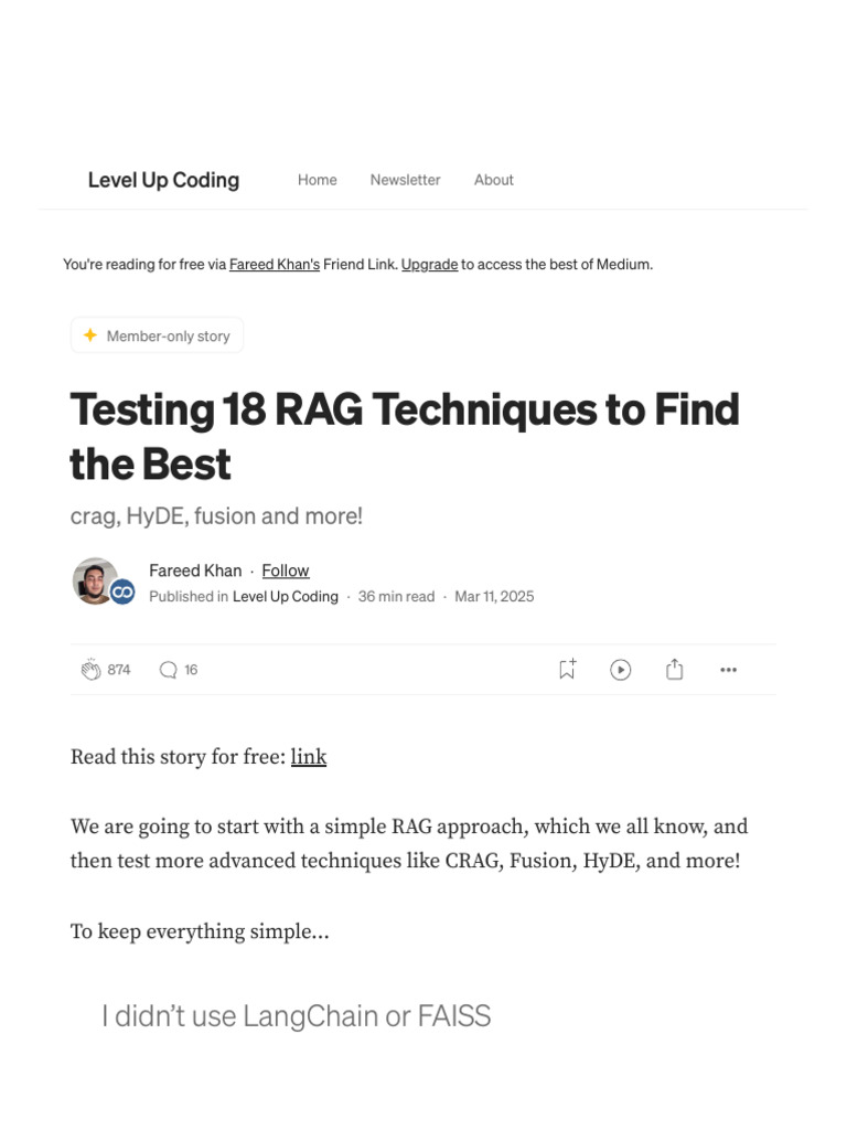 Best RAG Techniques: 18 Tested Methods | PDF | Information Retrieval ...