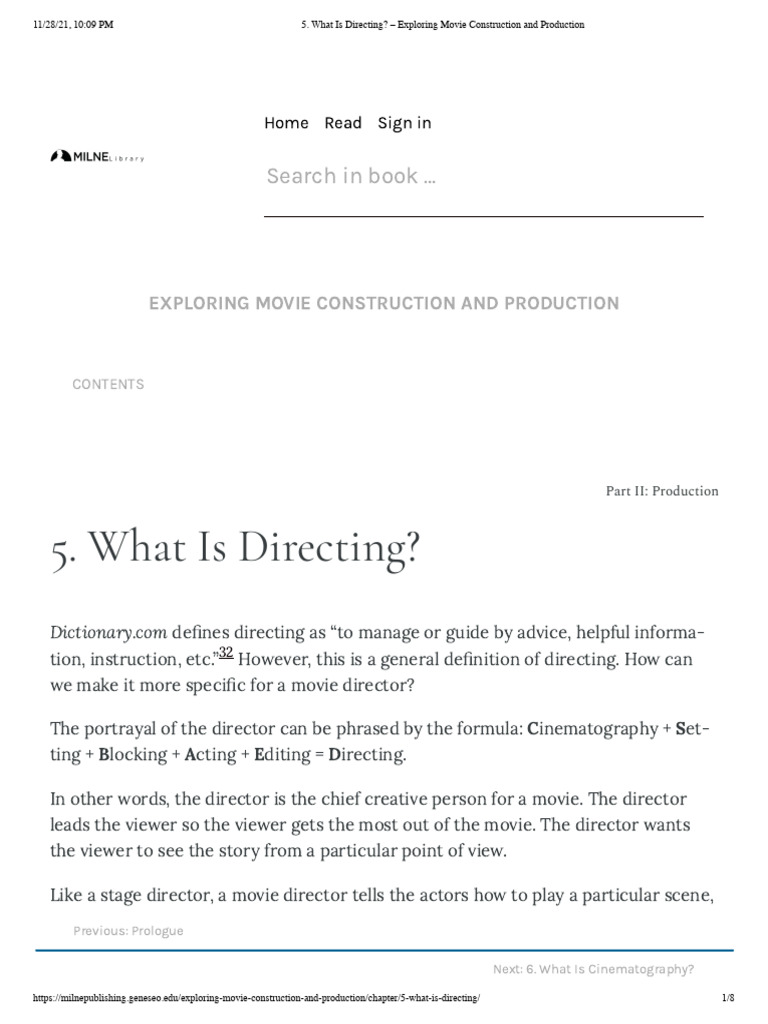 Understanding Film Directing Essentials | PDF