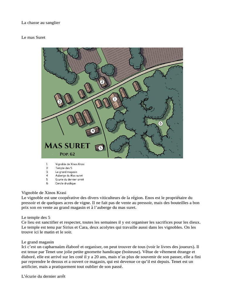 Chasse au Sanglier : Aventures au Mas Suret | PDF