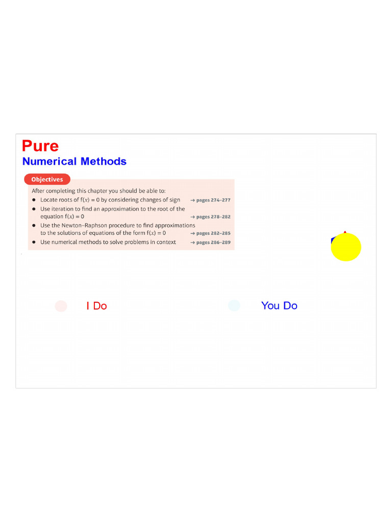 12Fm Pure Numerical Methods Skeleton Notes 001 | PDF