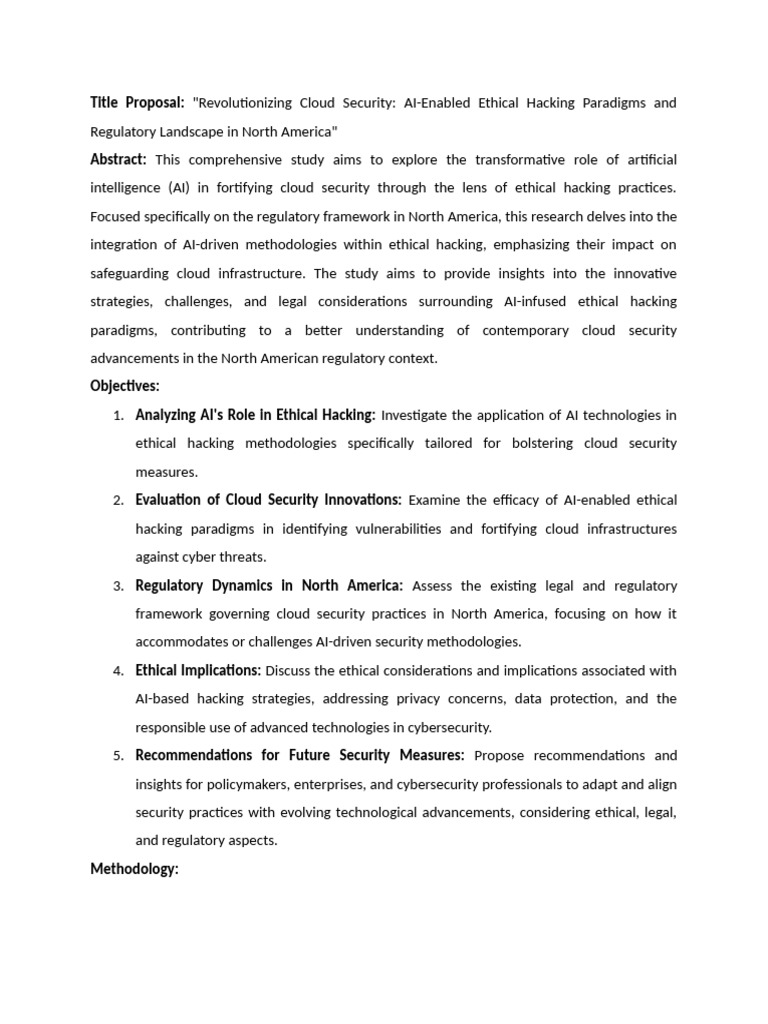 Current Ethical Hacking Proposal | PDF | Computer Security | Security