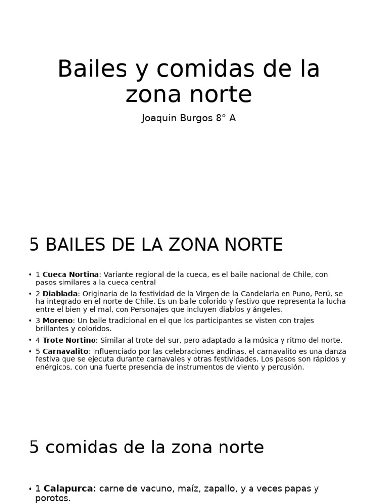 Bailes Típicos de la Zona Norte de Chile | PDF
