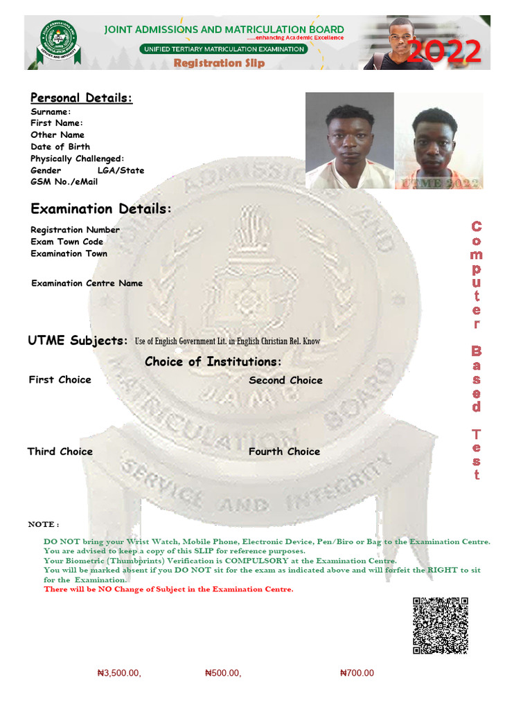 Kogi State UTME Registration Details | PDF