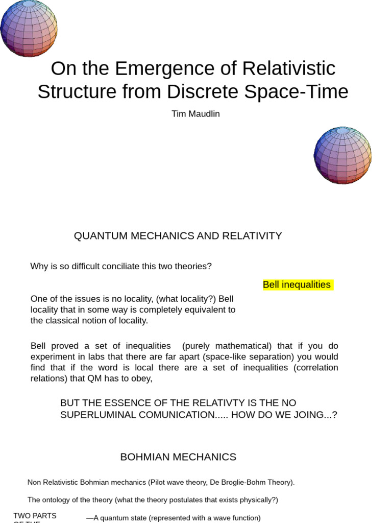 Emergence of Relativity from Discrete Space-Time | PDF | Geometry ...