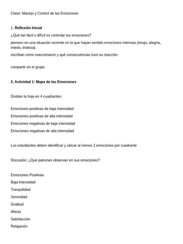 Control de Emociones: Estrategias Efectivas | PDF | Las emociones | Ira