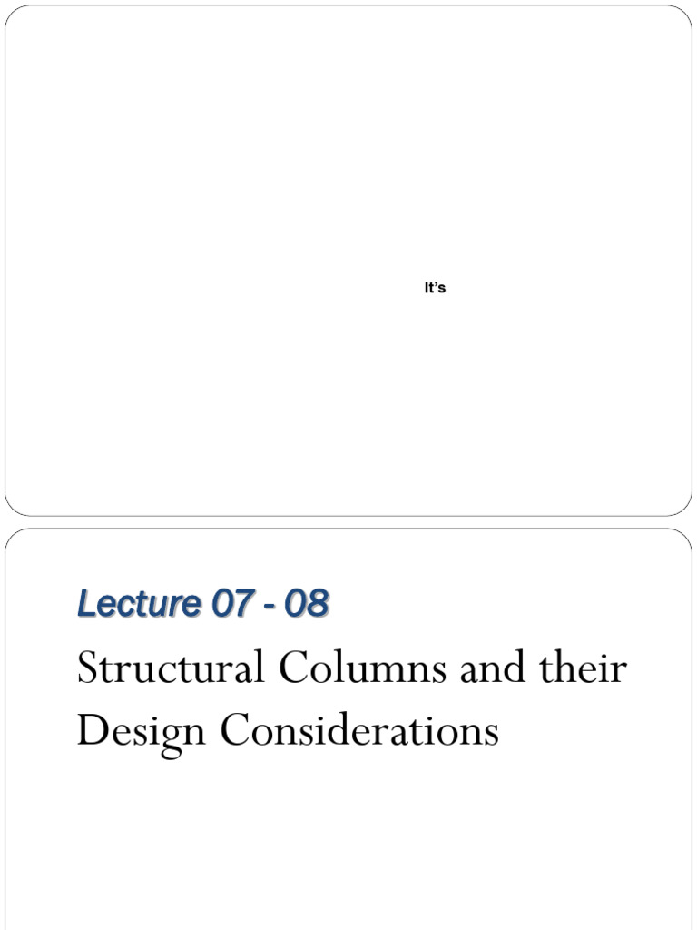 Structrural Columns (7-8) | PDF | Column | Beam (Structure)