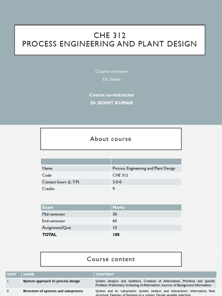 Process Engineering and Plant Design Course | PDF | Petroleum | Water