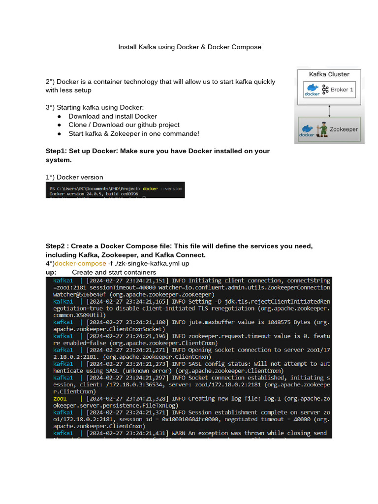 Install Kafka with Docker Compose | PDF
