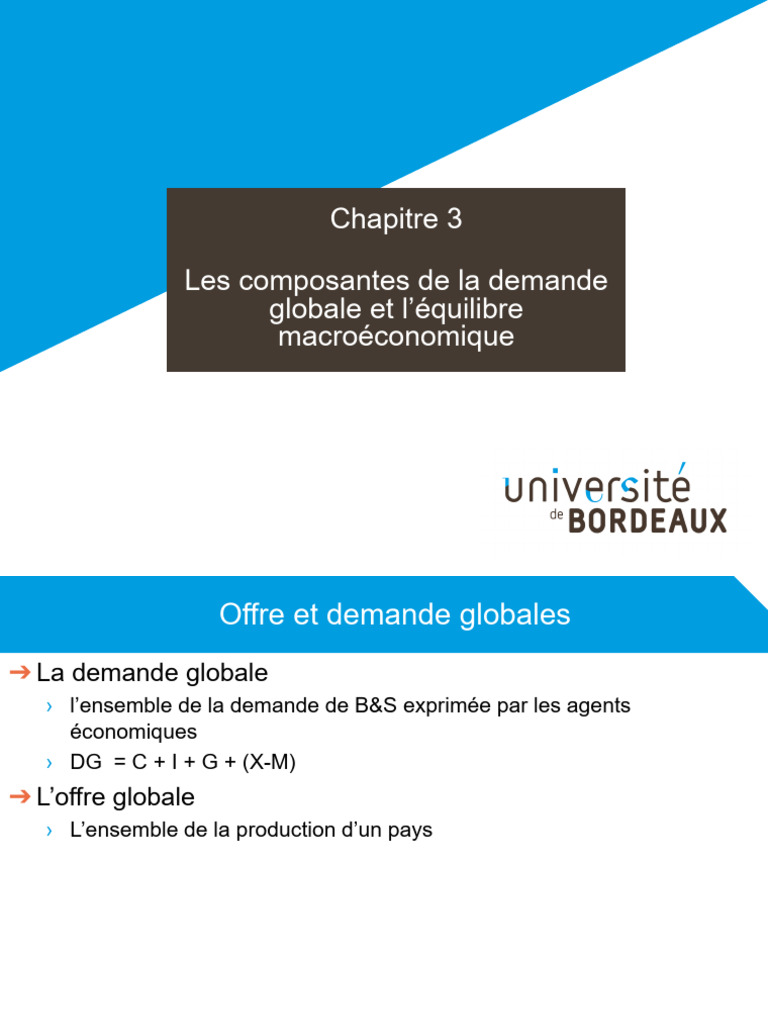 Composantes de la demande globale et consommation | PDF | Investir ...