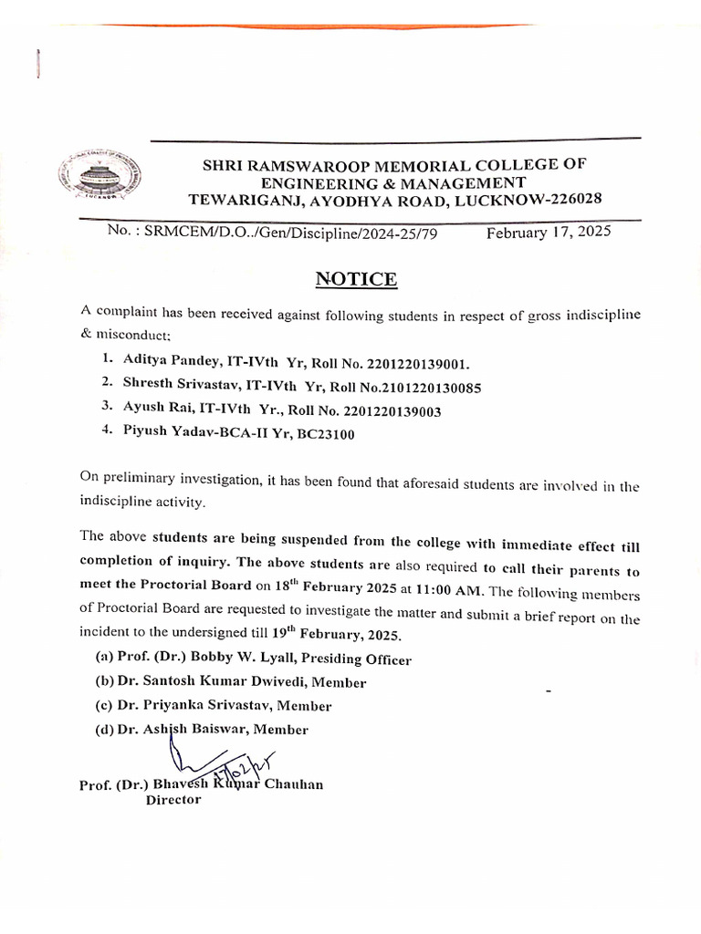 Notice Suspension | PDF