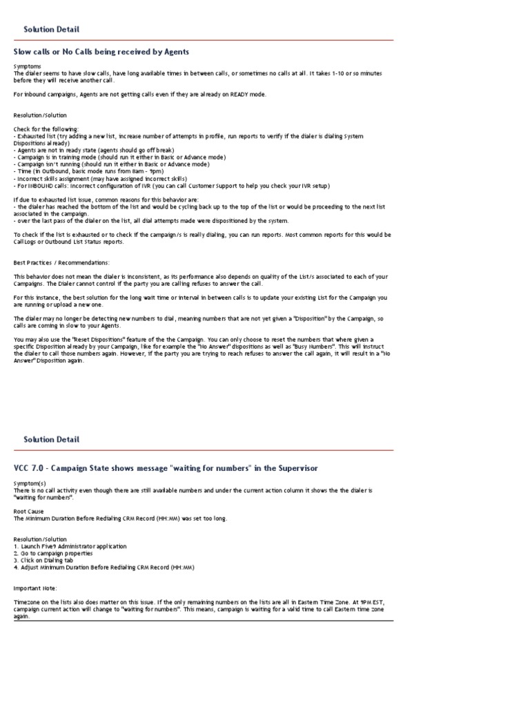 Call Center Dialer Troubleshooting | PDF | Computing | Computing And ...