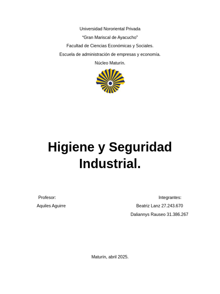 Informe Higiene | PDF | Seguridad y salud ocupacional
