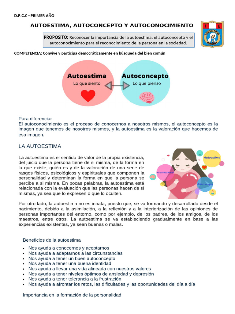 Autoestima y Autoconocimiento en la Vida | PDF | Autoestima | Las emociones
