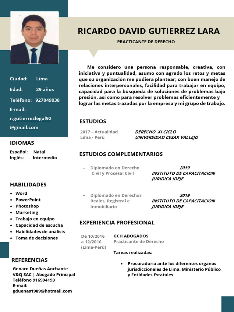 Experiencia y Habilidades de un Practicante de Derecho | PDF | Justicia ...