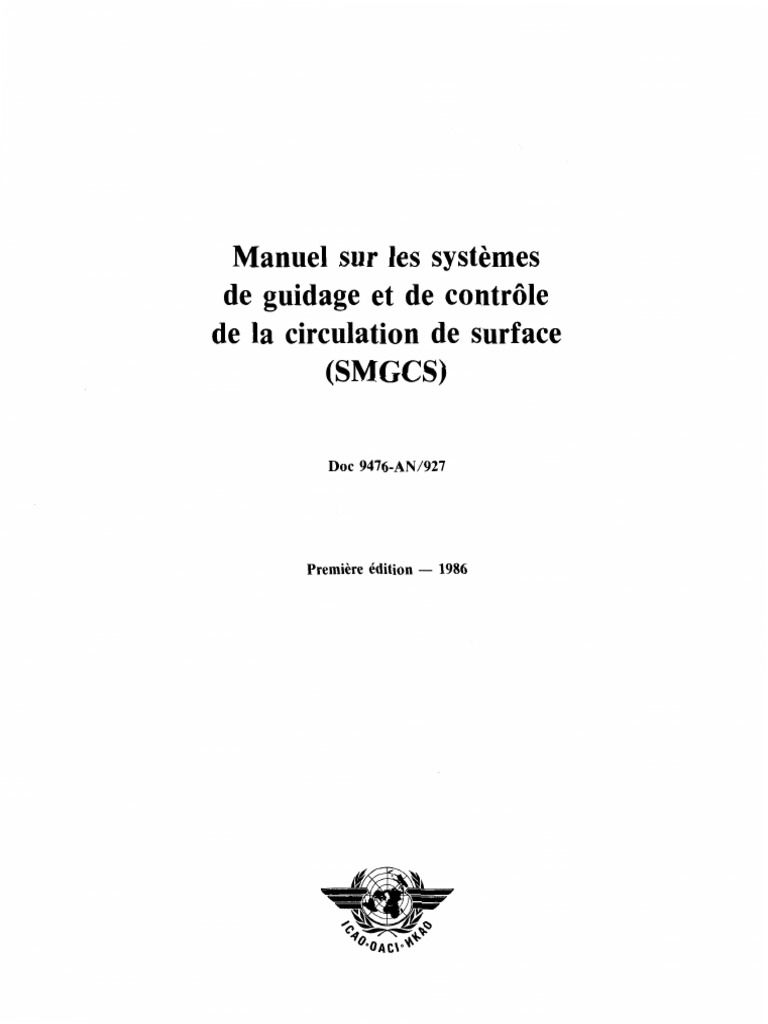 Manuel des systèmes GCCS OACI | PDF | Aérodrome | Contrôle de la ...
