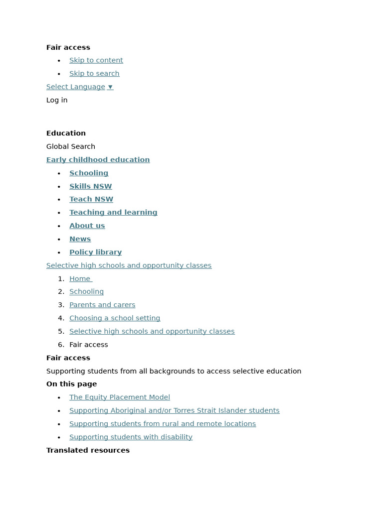 Fair Access to Selective Education | PDF | Learning | Teachers