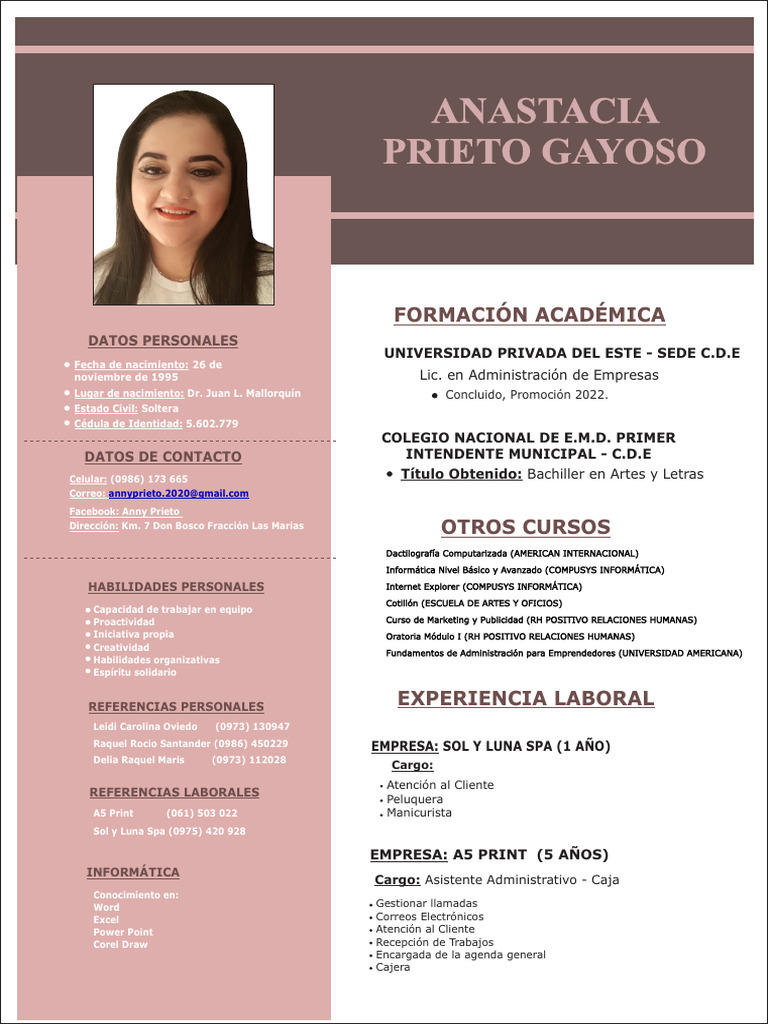 CV Modelo de Curriculum Vitae | PDF