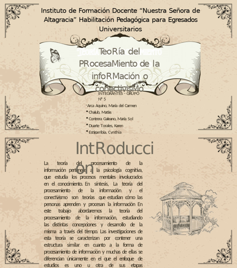 Teoría del Procesamiento de la Información | PDF