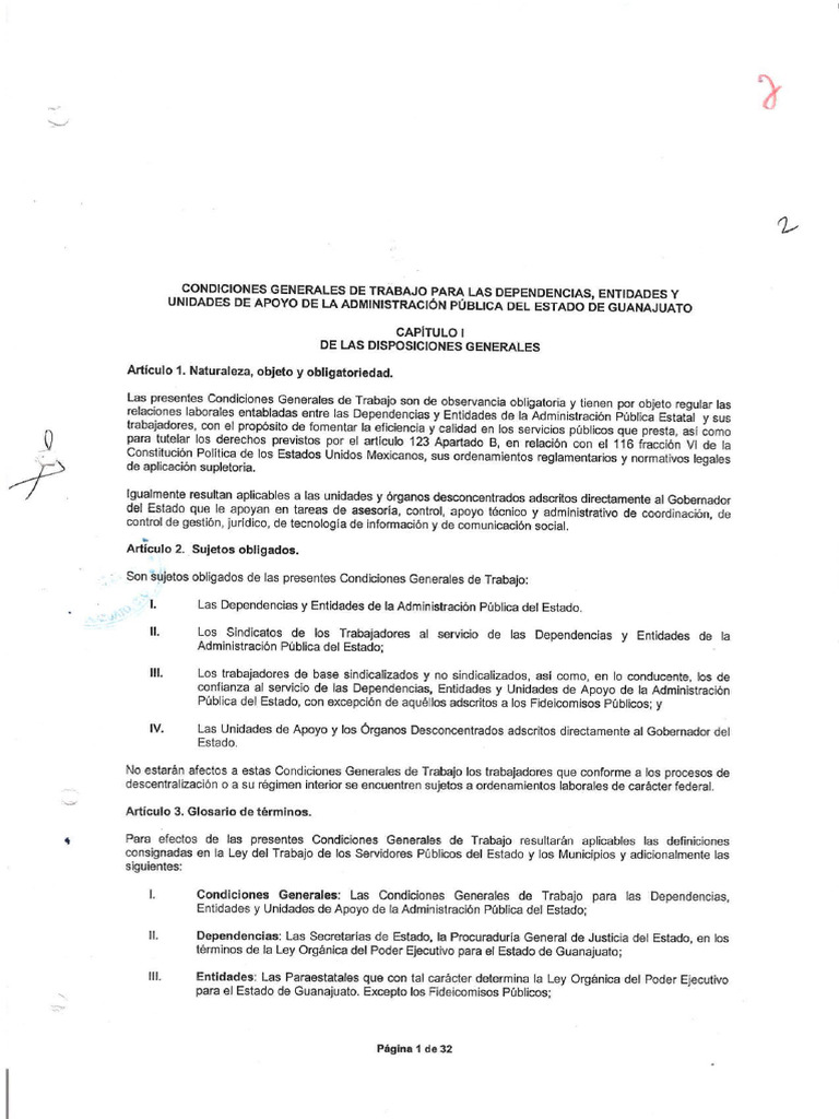 Condiciones Generales de Trabajo | PDF