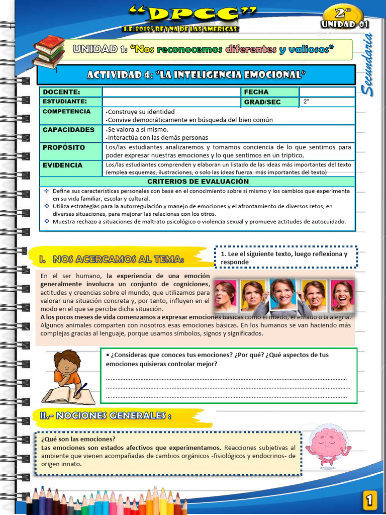 Manejo de emociones en preescolar | PDF | Las emociones | Ira