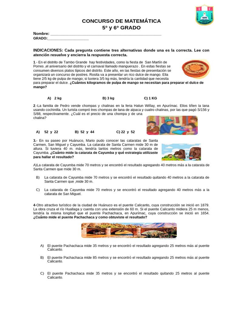 Matematica 5 y 6 | PDF