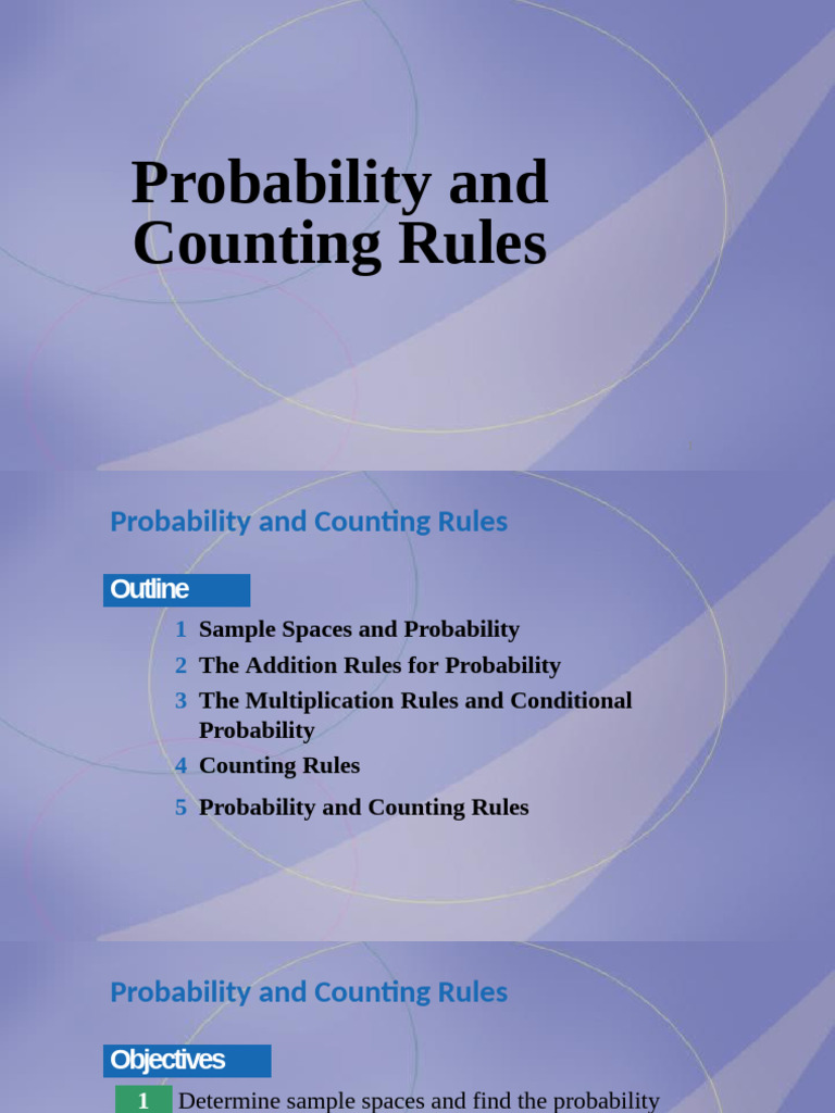 Probability and Counting Rules Guide | PDF | Probability | Probability ...