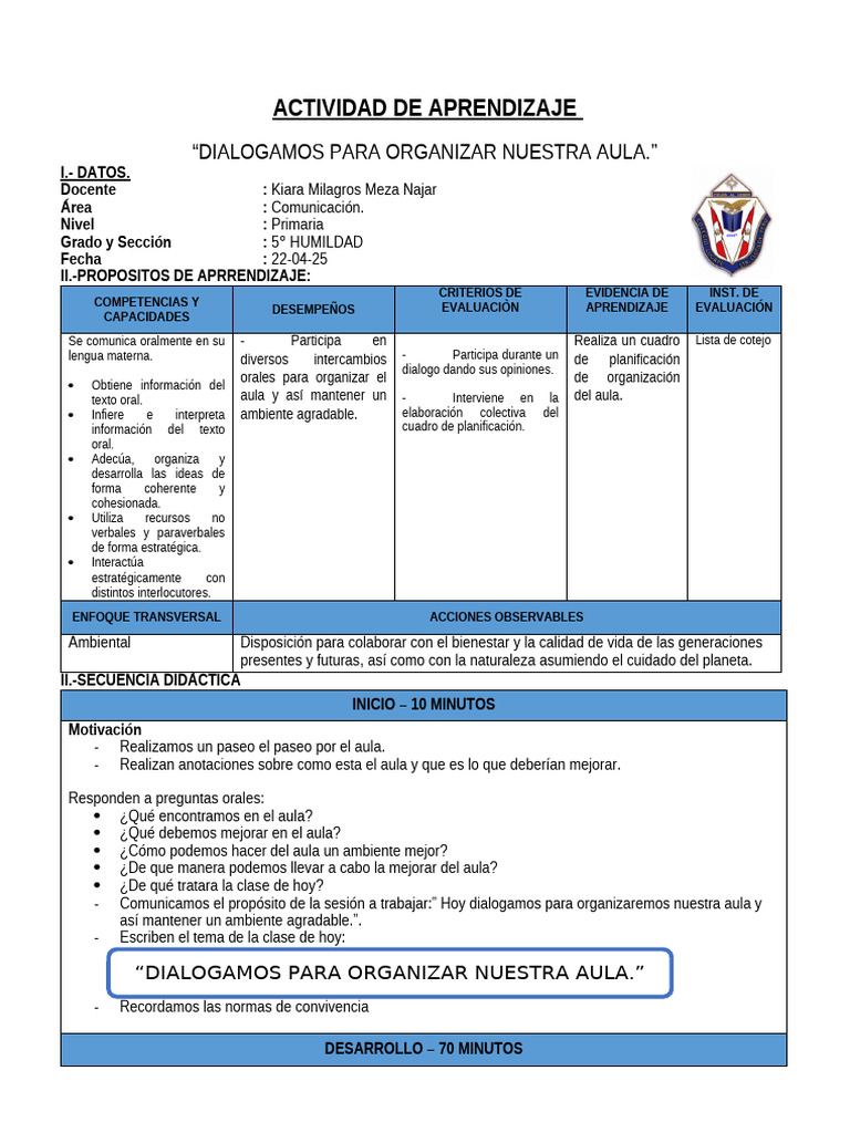 Organización del Aula en Primaria | PDF | Salón de clases | Evaluación