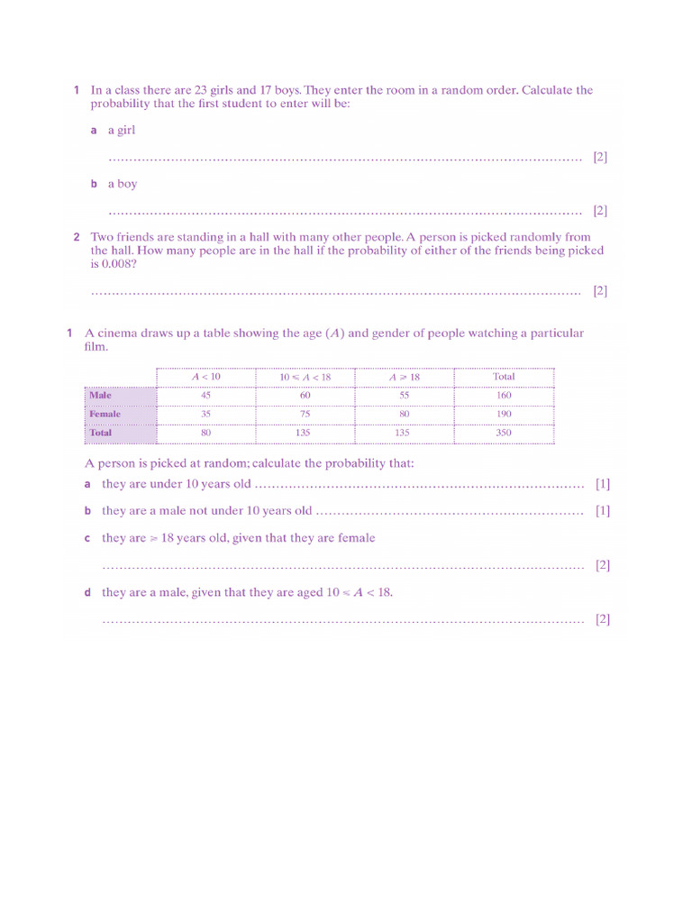 Probability 1.1 | PDF