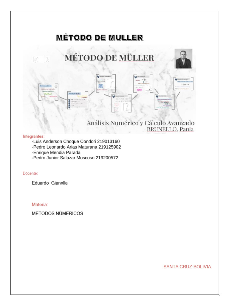 Método de Muller: Raíces de Ecuaciones | PDF | Ecuación cuadrática ...
