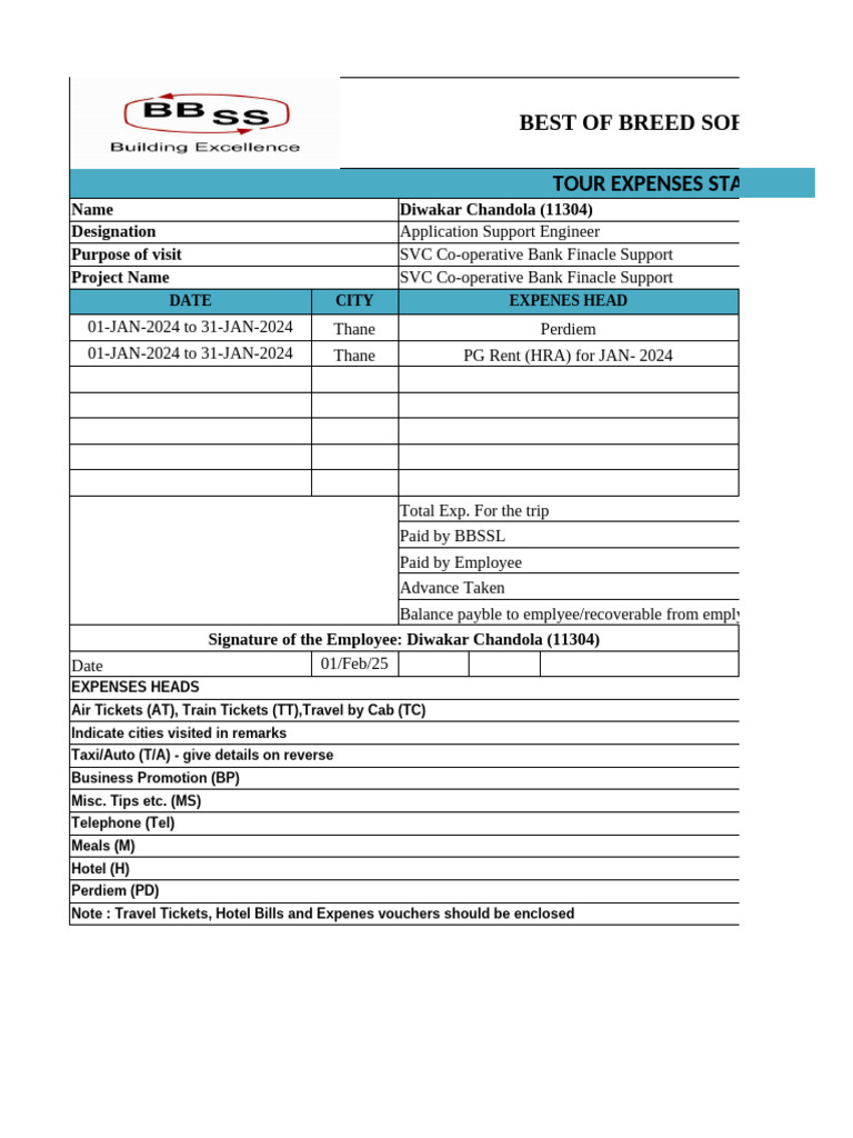 Claim Sheet JAN | PDF