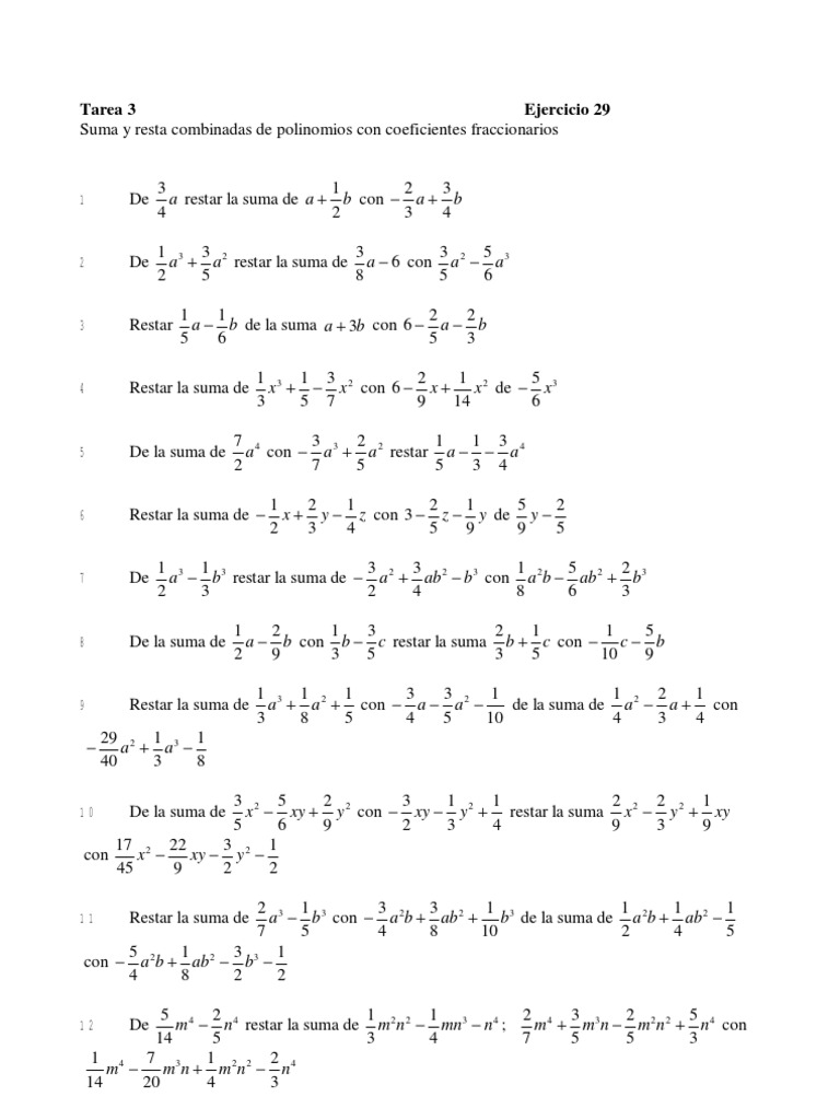 Ejercicio 29 del libro de álgebra de Baldor
