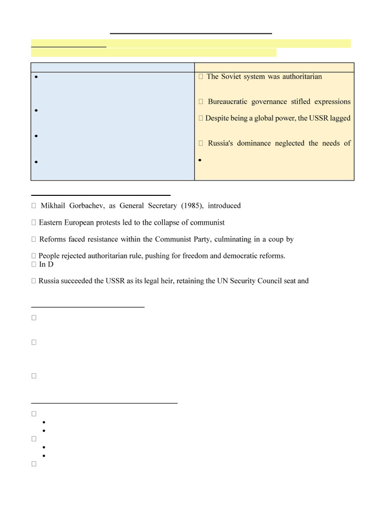 Part A Chapter 1 - End of Bipolarity | PDF | Soviet Union | World Politics