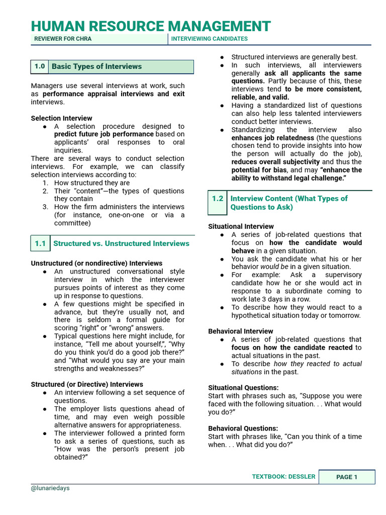 Types of Job Interviews Explained | PDF | Job Interview | Social Psychology