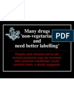 Many Drugs 'Non-Vegetarian and Need Better Labelling'