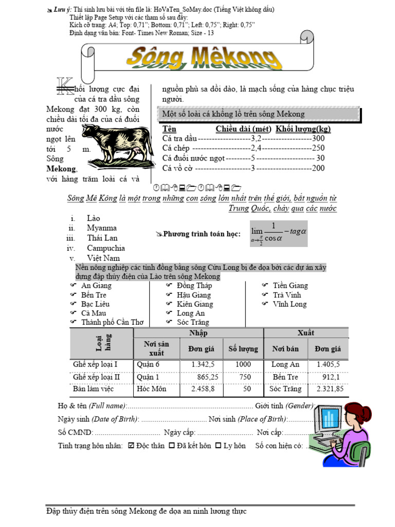 Baitap Word Buoi5 | PDF