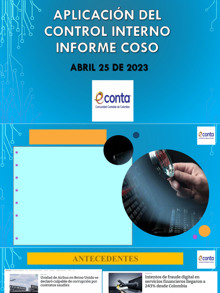 Informe sobre Control Interno y COSO 2023 | PDF | Auditoría | Contabilidad