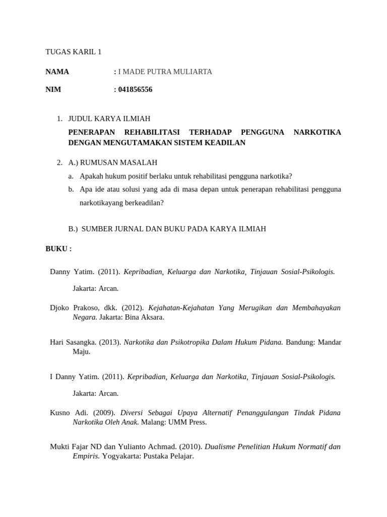 Tugas Karil 1 I Made Putra Muliarta | PDF