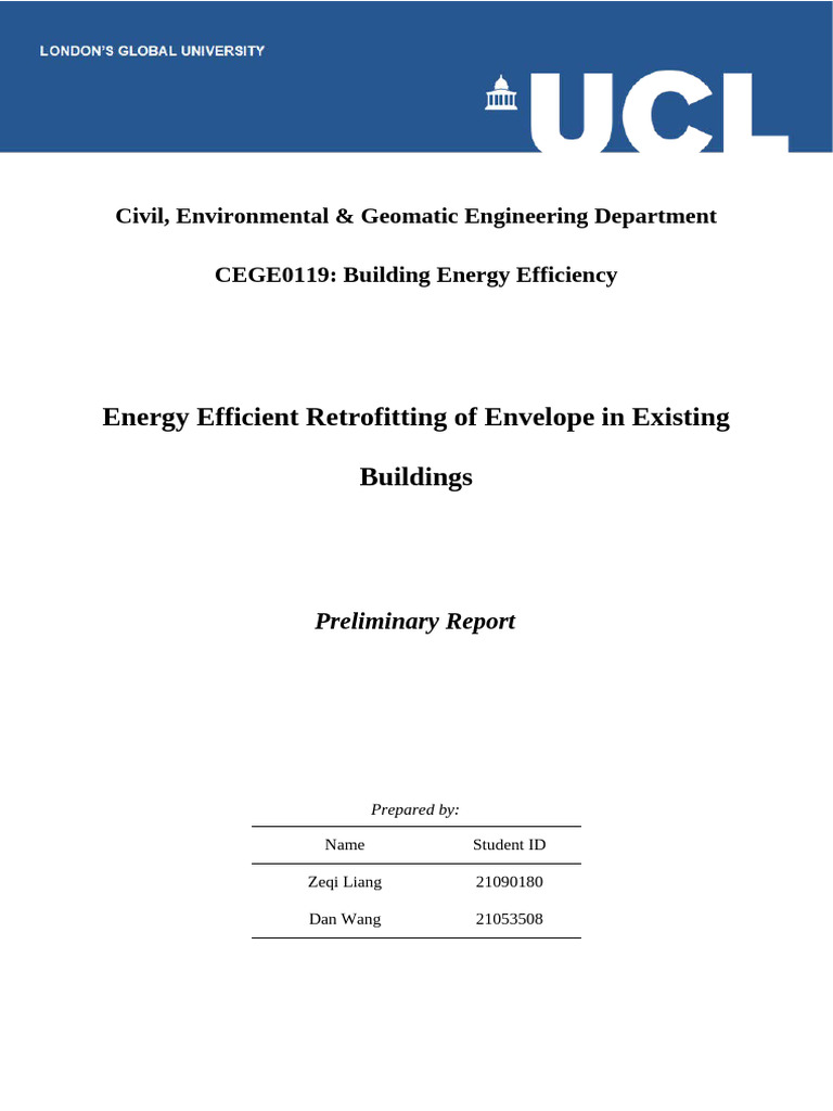 Building Energy Efficiency Retrofitting Report | PDF | Building ...