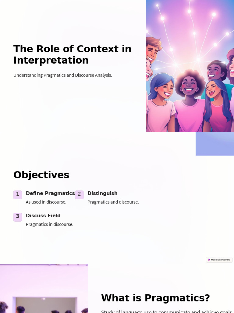 Context in Pragmatics and Discourse Analysis | PDF | Semantics ...