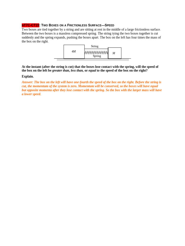Collision Dynamics of Identical Carts | PDF | Momentum | Force