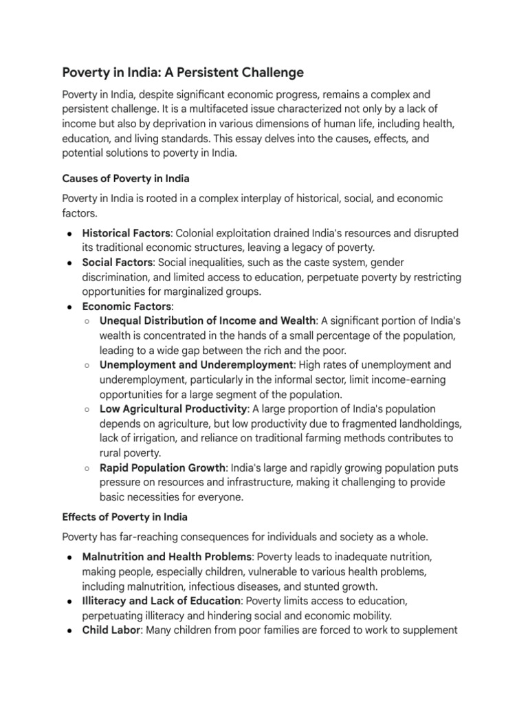 Addressing Poverty in India | PDF | Poverty | Poverty & Homelessness