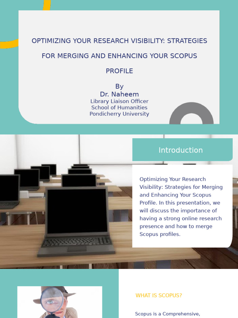 Enhance Your Scopus Profile Visibility | PDF | Scholarly Communication ...