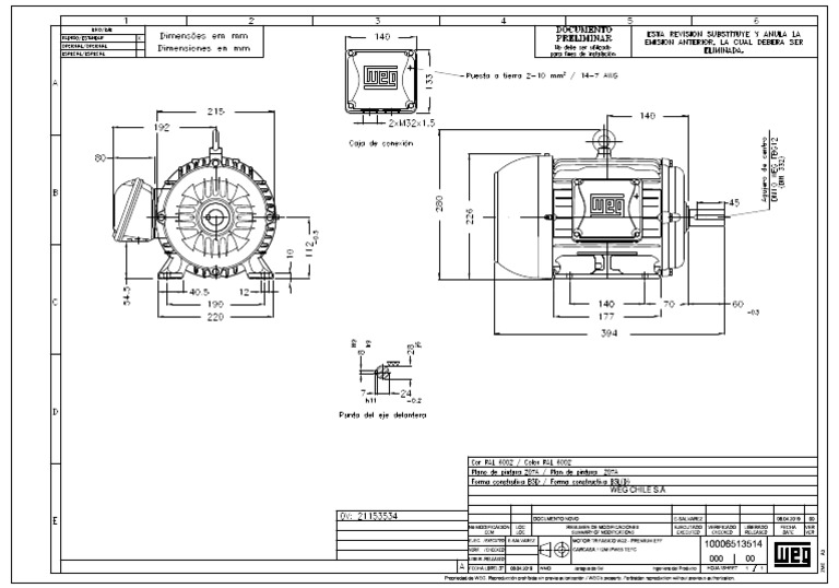 Plano Motor Frame 112M | PDF