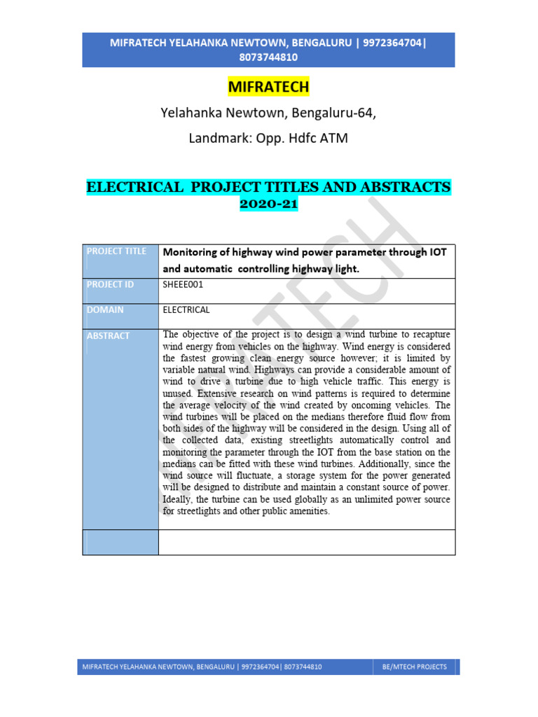 Innovative Electrical Project Ideas | PDF | Radio Frequency ...